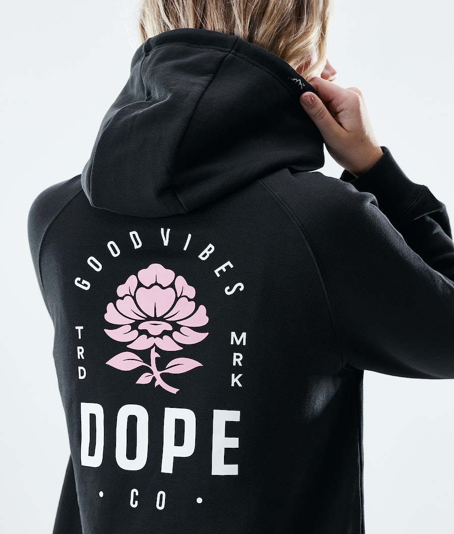 Dope Regular Rose Hoodie Damen Schwarz | JP3740215