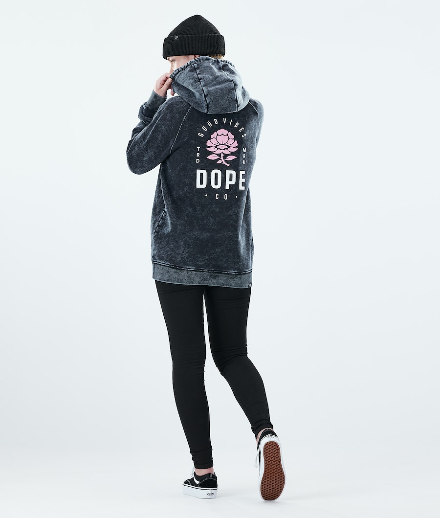 Dope Regular Rose Hoodie Damen Schwarz | TY6208451