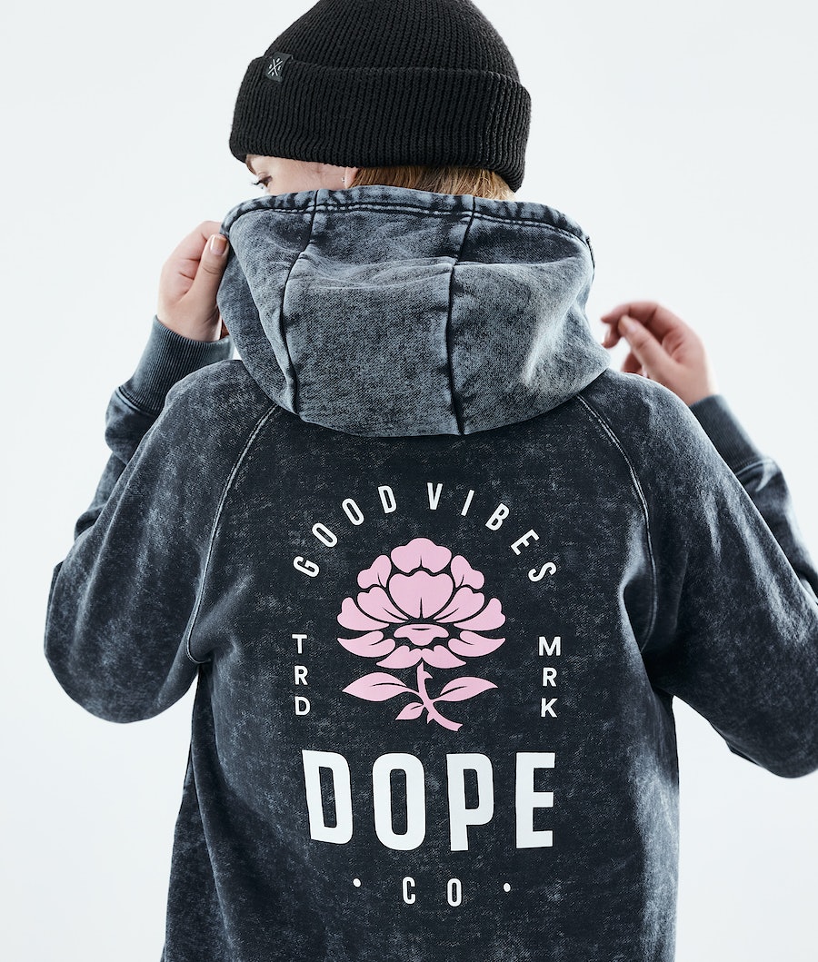 Dope Regular Rose Hoodie Damen Schwarz | TY6208451