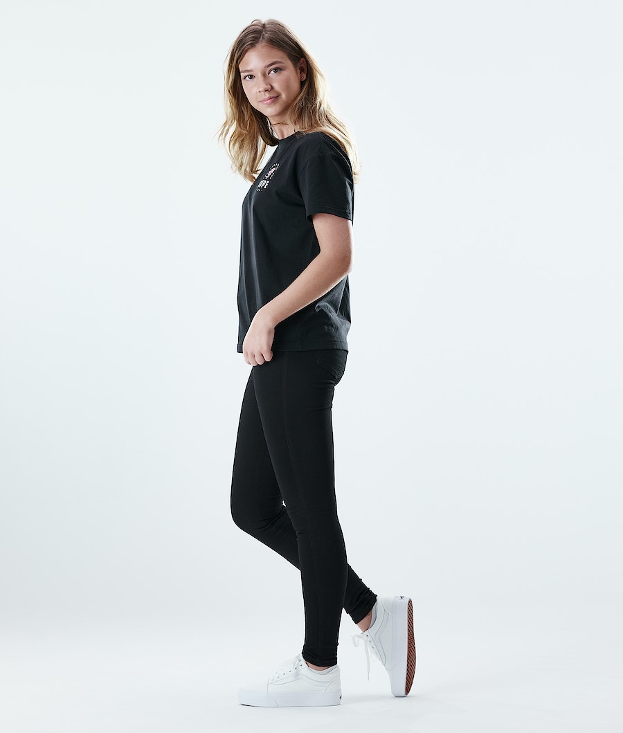 Dope Regular Rose T-Shirts Damen Schwarz | WJ1905842