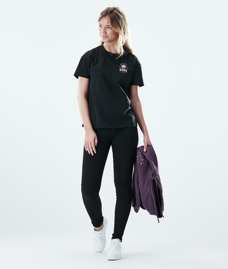 Dope Regular Rose T-Shirts Damen Schwarz | WJ1905842