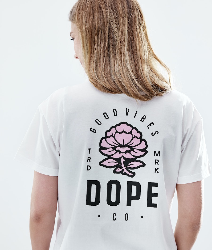 Dope Regular Rose T-Shirts Damen Weiß | RZ5318207