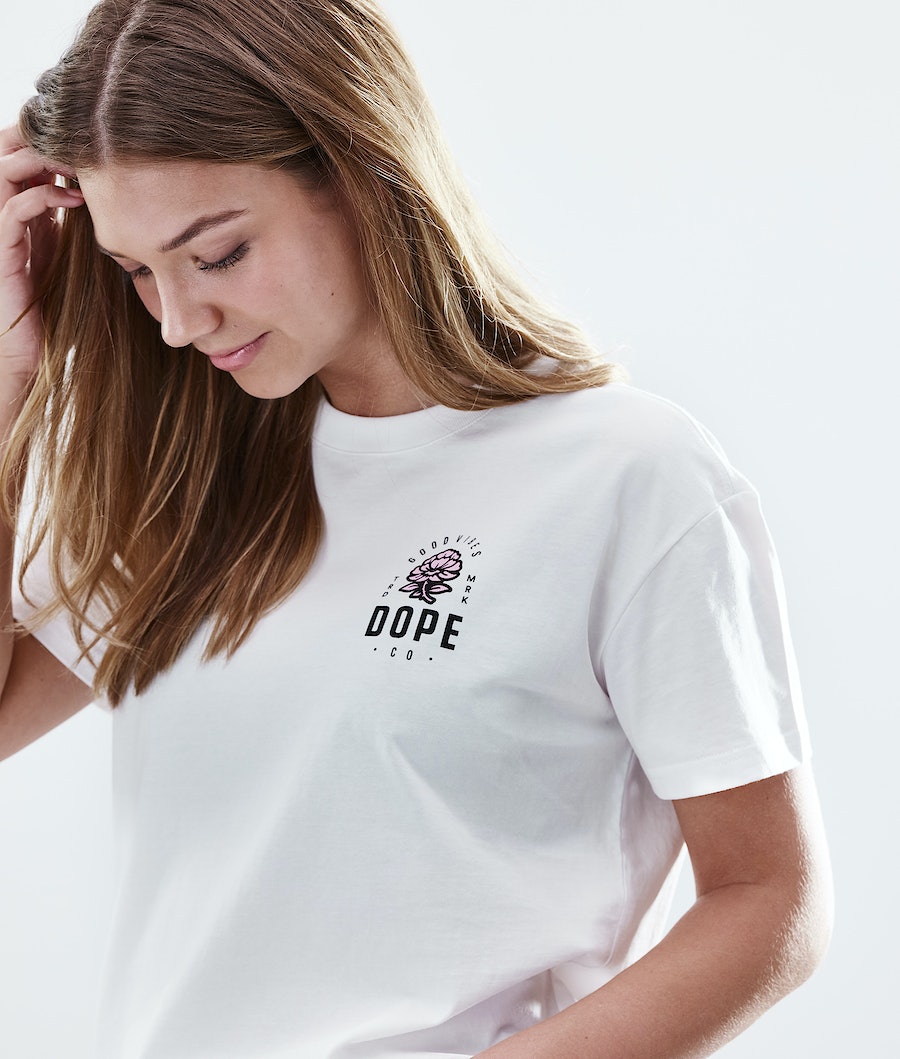 Dope Regular Rose T-Shirts Damen Weiß | RZ5318207
