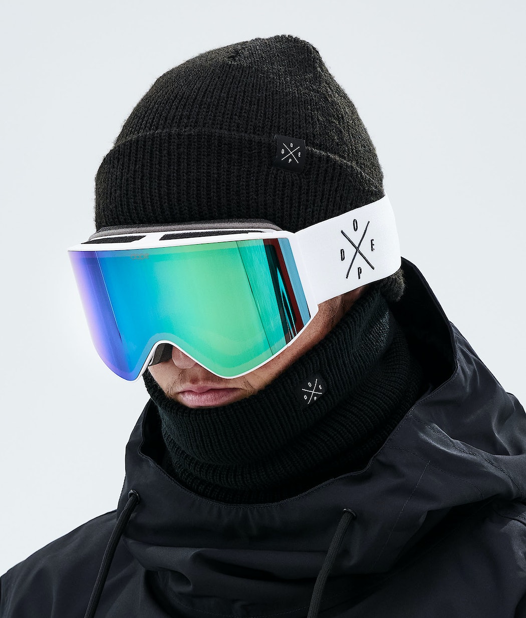 Dope Sight Skibrille Herren Weiß Grün | VL9527130