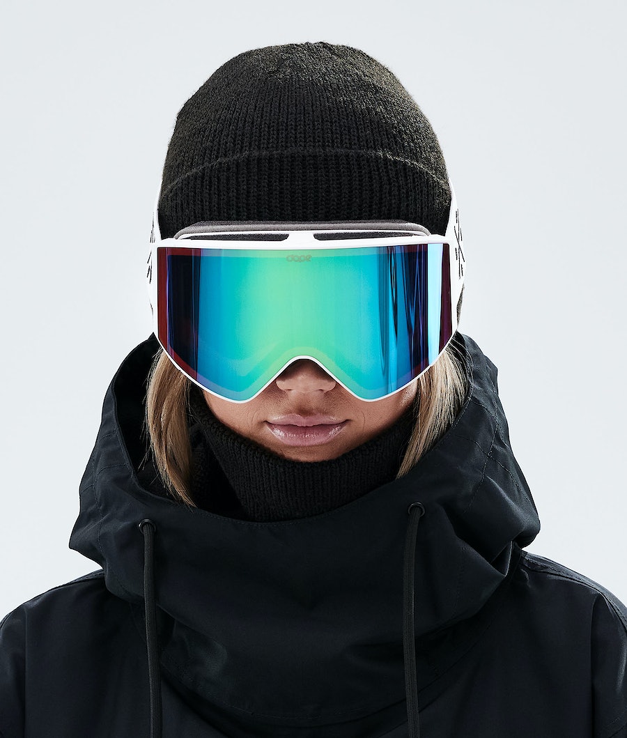 Dope Sight Skibrille Herren Weiß Grün | VL9527130