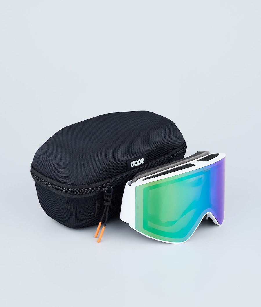 Dope Sight Skibrille Herren Weiß Grün | VL9527130