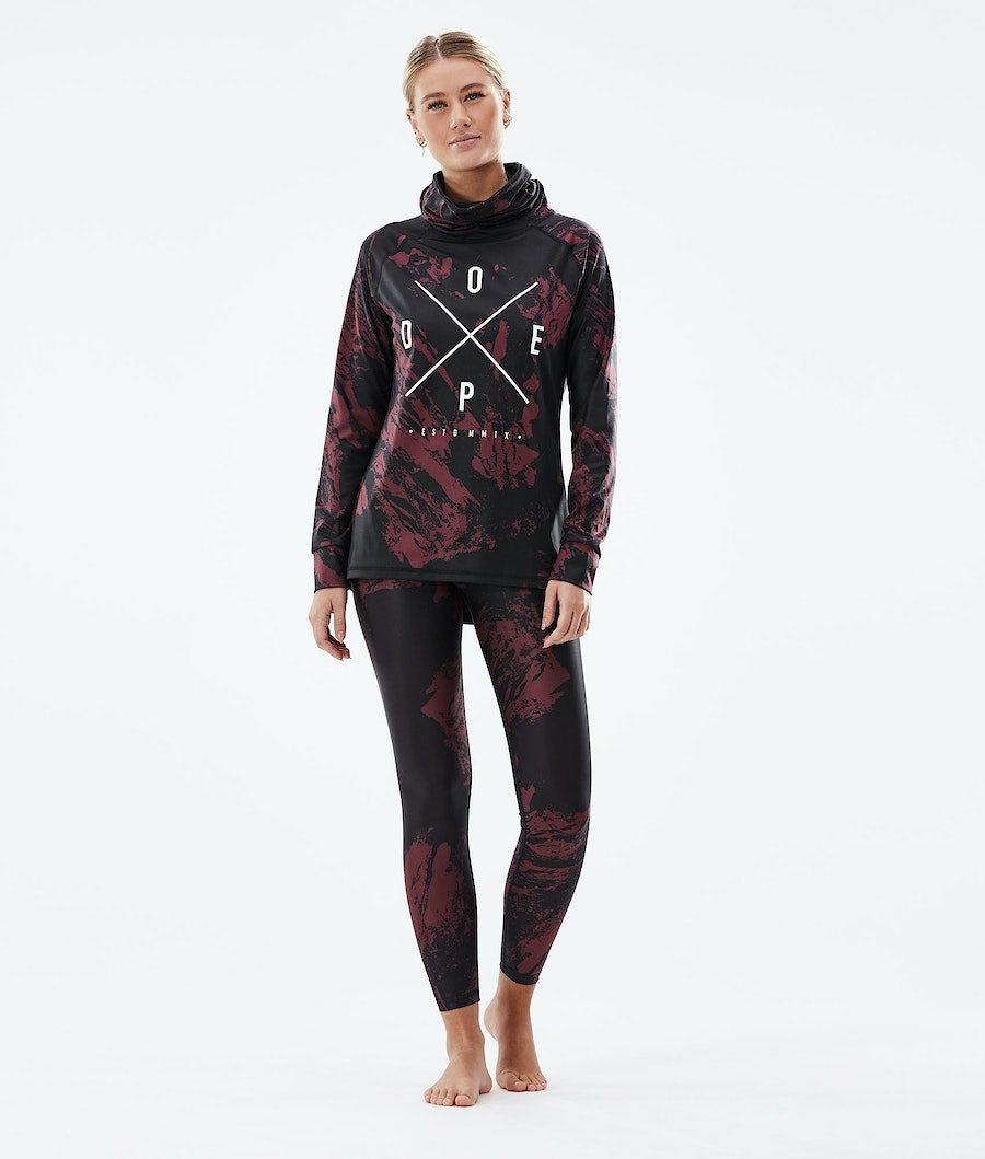 Dope Snuggle 2X-UP W Funktionsshirt Damen Bordeaux | HU6273140