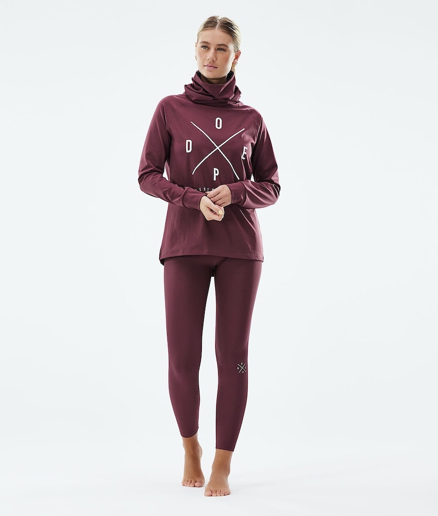 Dope Snuggle 2X-UP W Funktionsshirt Damen Bordeaux | JK6129407
