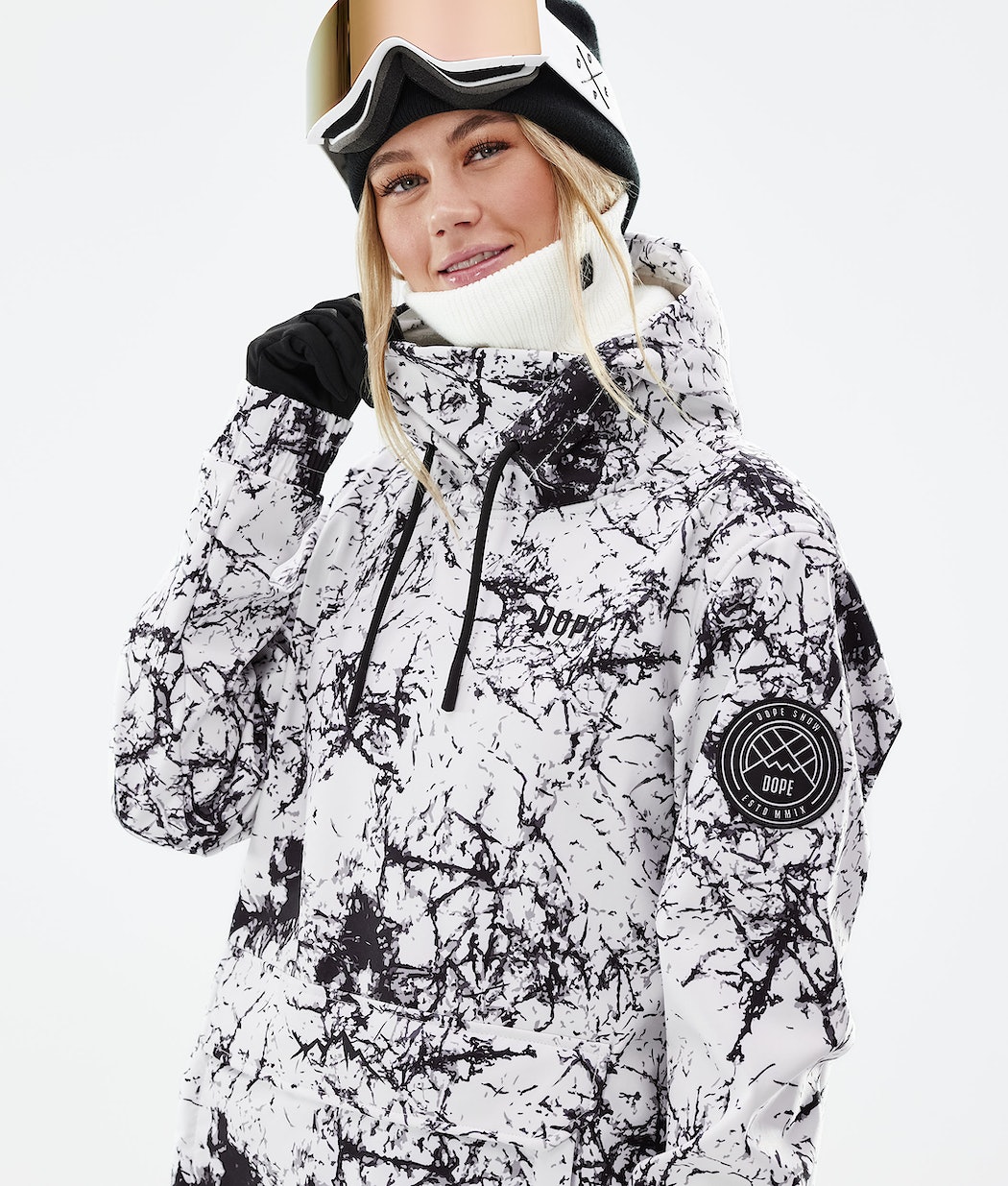 Dope Wylie Snowboardjacke Damen Weiß Schwarz | SE1673049