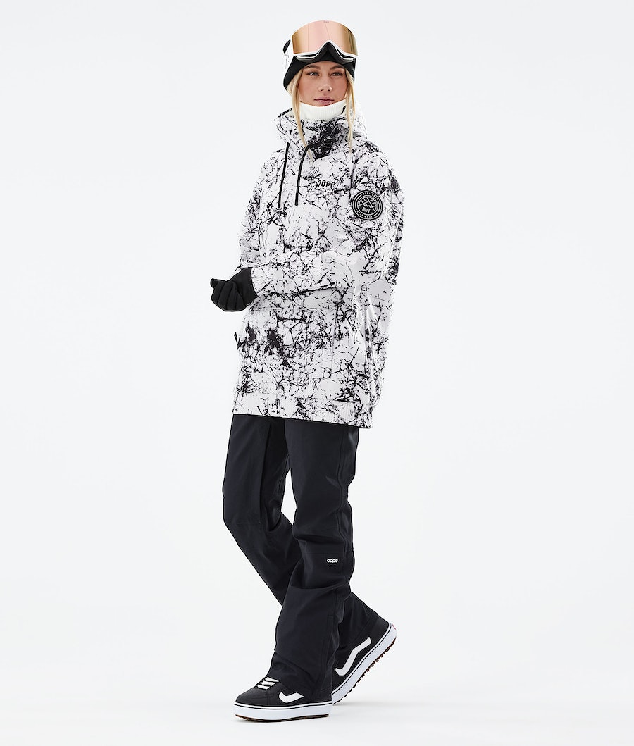 Dope Wylie Snowboardjacke Damen Weiß Schwarz | SE1673049