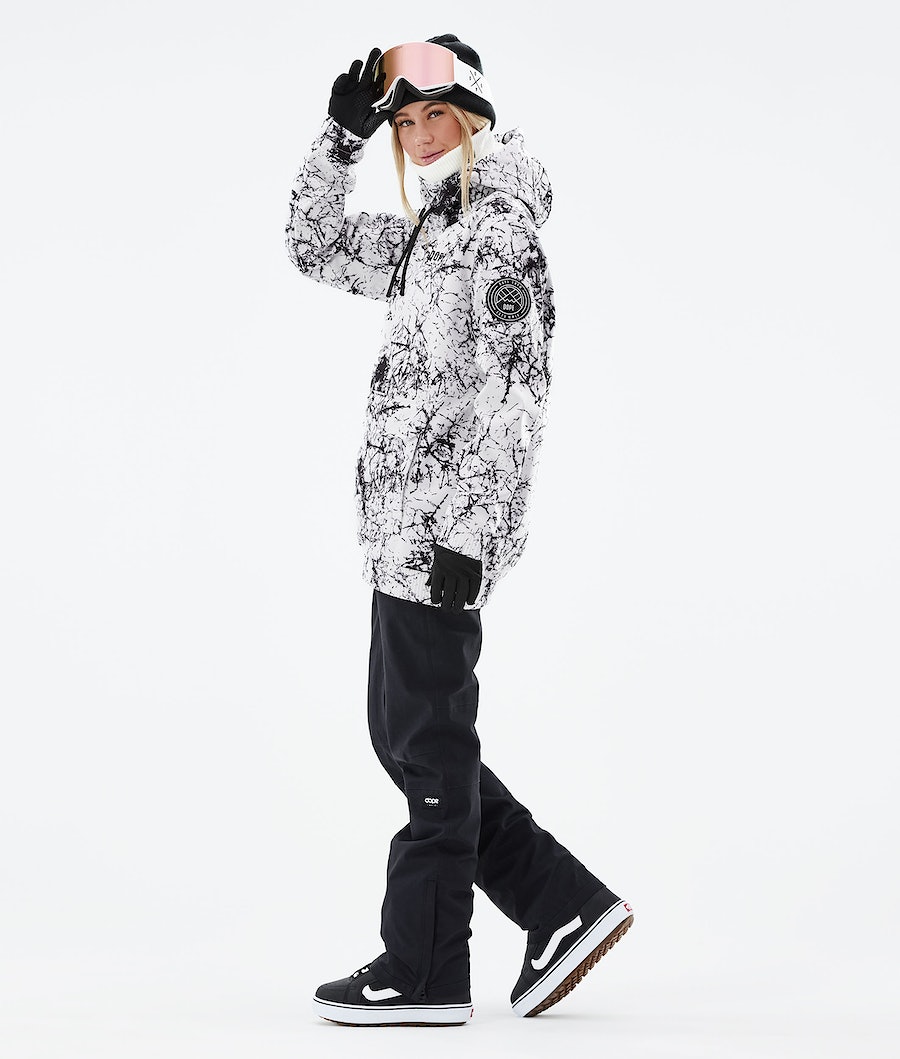 Dope Wylie Snowboardjacke Damen Weiß Schwarz | SE1673049