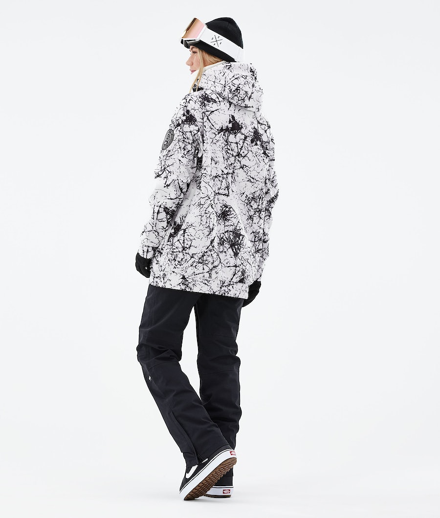 Dope Wylie Snowboardjacke Damen Weiß Schwarz | SE1673049