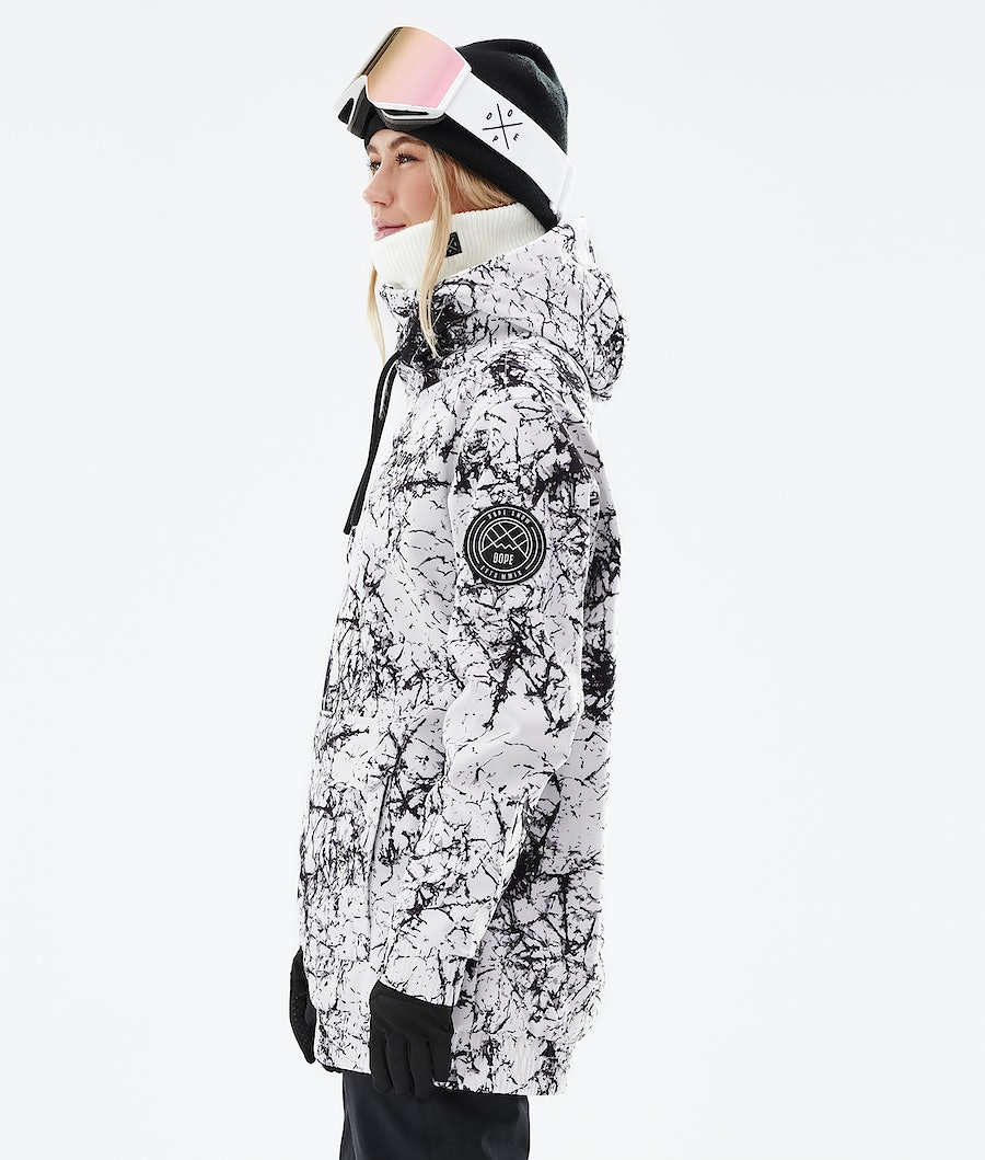 Dope Wylie Snowboardjacke Damen Weiß Schwarz | SE1673049