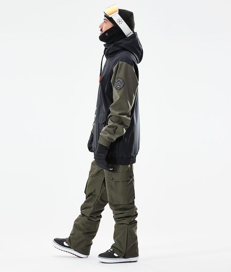 Dope Wylie Snowboardjacke Herren Schwarz Olivgrün Grün | GZ1968437