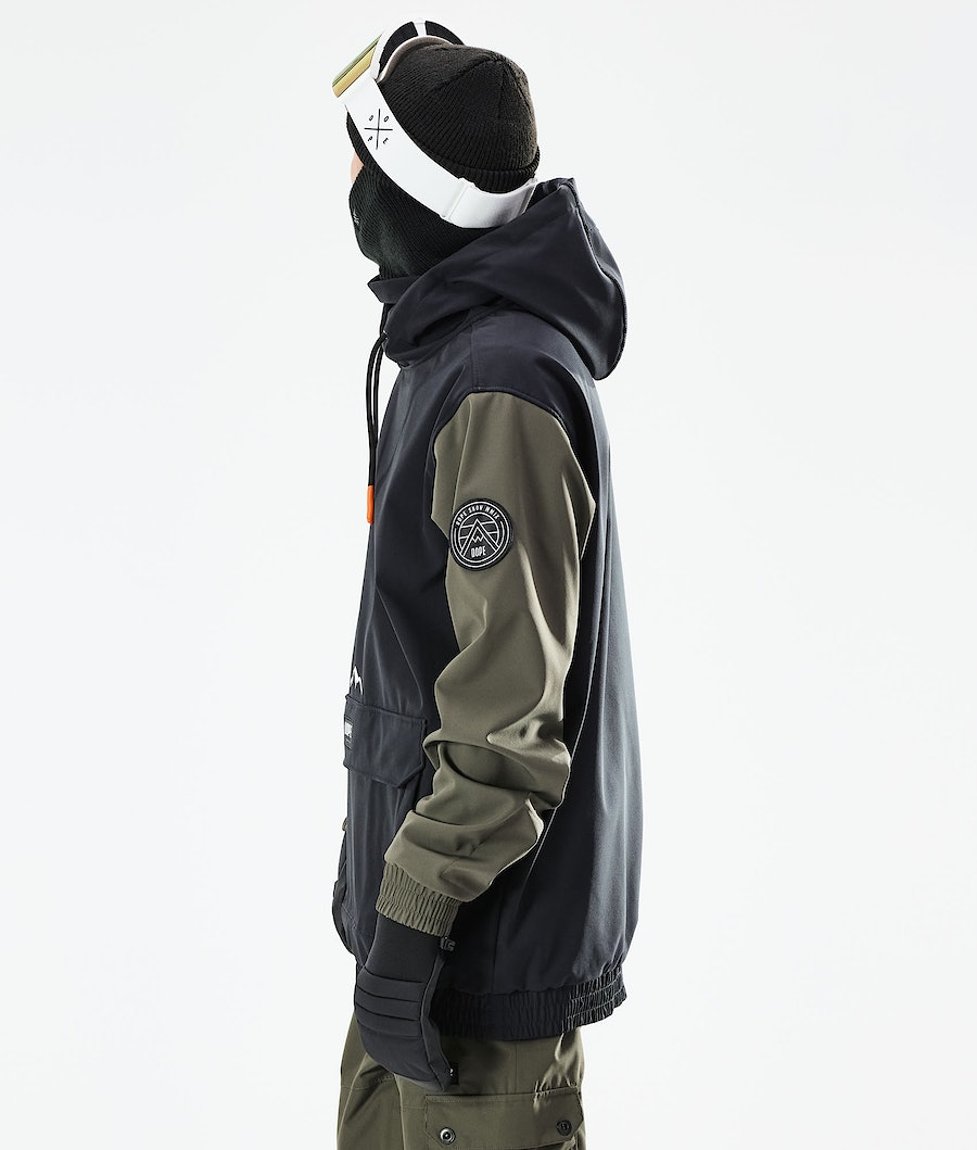 Dope Wylie Snowboardjacke Herren Schwarz Olivgrün Grün | GZ1968437