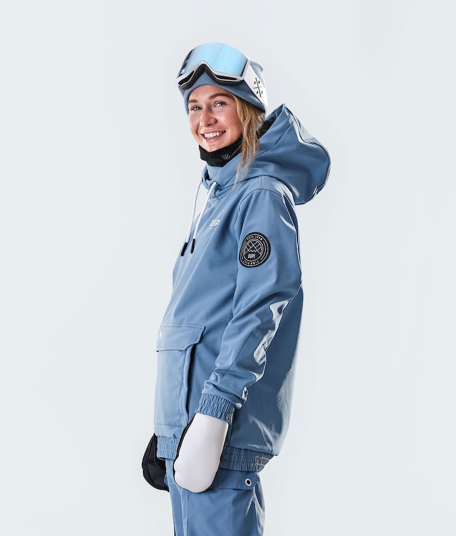 Dope Wylie W 10k Snowboardjacke Damen Blau Grau | NZ4623018