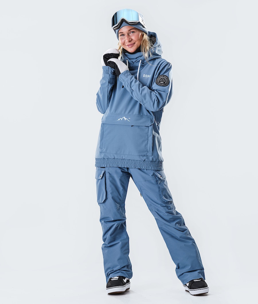 Dope Wylie W 10k Snowboardjacke Damen Blau Grau | NZ4623018