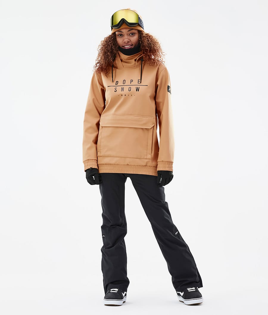 Dope Wylie W Snowboardjacke Damen Khaki Gelb | SO3628175
